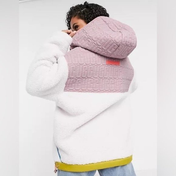 UGG Iggy Sherpa Half-Zip Pullover in Pink Salt - Large NWT - Picture 9 of 12